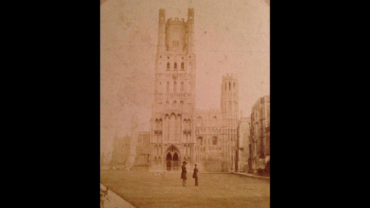 Ely Cathedral West Tower historical photo
